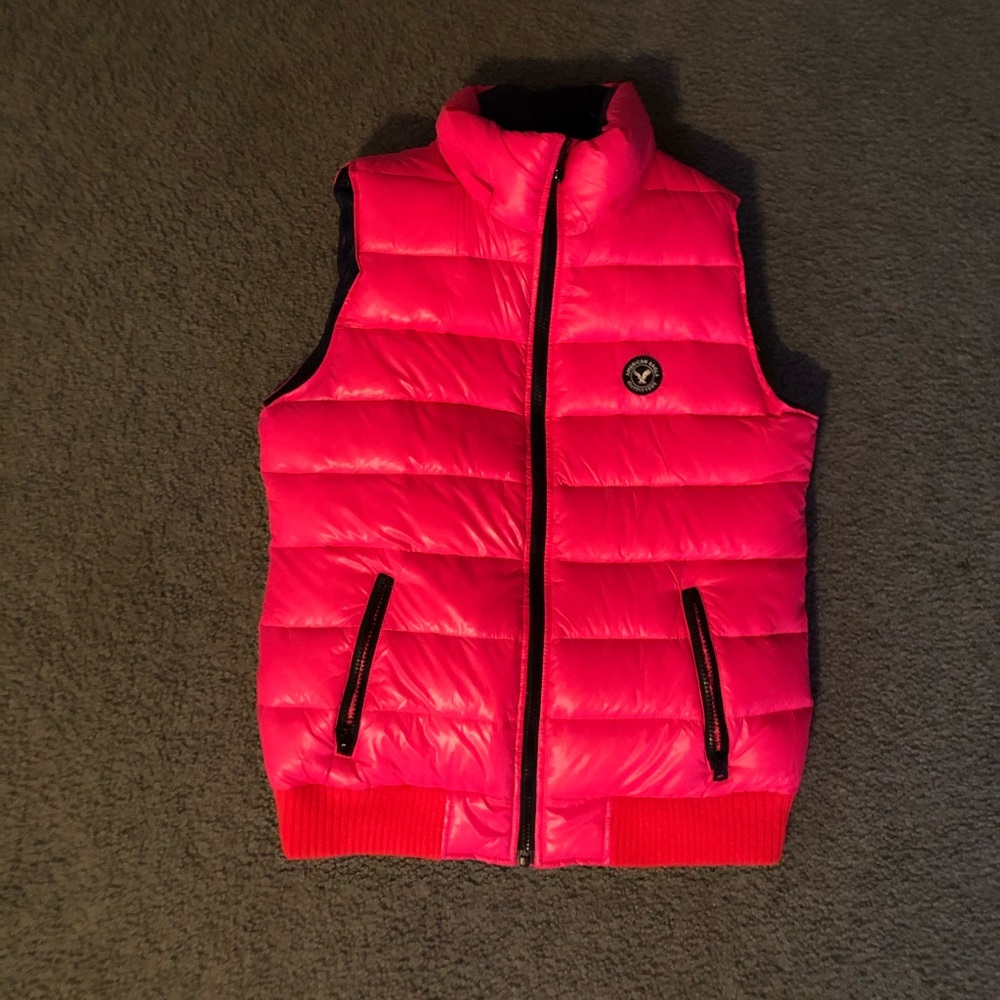 bright pink AE vest